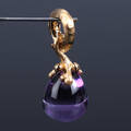 Ole Lynggaard. Filigran Sweet Drop charm af 18 kt. rødguld med ametyst