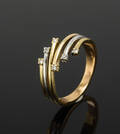 Ring med 6 brillanter, 14 kt. guld