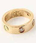 Cartier brillant LOVE ring af 18 kt. guld, i alt ca. 0.21 ct.