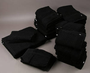 Dane Line Håndklædeserie i sort, 38 håndklæder