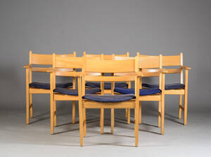 Hans. J. Wegner. Seks armstole, bøg 6 