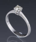 Diamant solitairering, ca. 0.37 ct