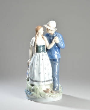 Kgl. P. Holger Christensen. Figur af porcelæn