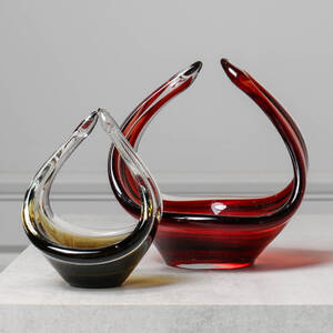 SKÅLAR, 2 st, färgat glas