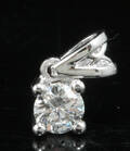 Pendant 18kt set with a brilliant cut diamond 0.20ct