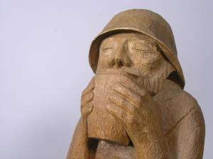 Holzfigur, Der Durstige