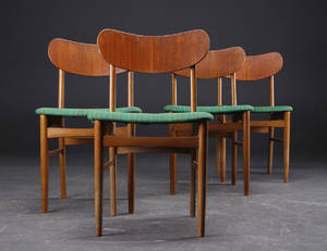 Dansk Møbeldesign. Fire stole, teak pg bøg 4