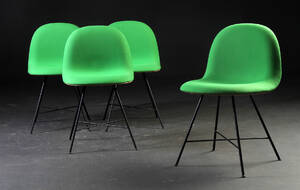 GUBI Chair.stol model GUBI 1F - eg - grønt uld  4