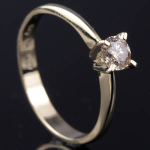 Solitaire ring ca. 0.35 ct.