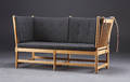 Hyndesæt til Børge Mogensens tremmesofa, model 1789, mørkegråt Kvadrat uldstof