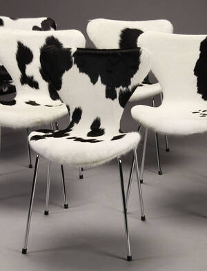 Arne Jacobsen. Sæt på seks 7er stole, model 3107 6