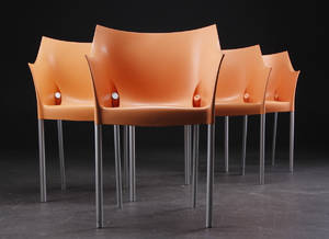 Philippe Starck. Fire stabelstole, model Dr. No. 4