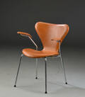Arne Jacobsen. Armstol model 3207 Syveren læder