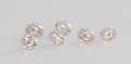 Seks uindfattede brillanter på ialt ca. 1.49 ct.
