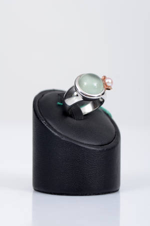 Silverring med prasiolit