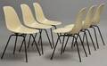 Charles Eames. Skalstole, model DSX. Cremehvid glasfiber 6 