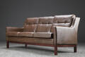 Tre-personers sofa, læder, dansk møbelproducent