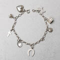 ARMBAND, silver, berlocker