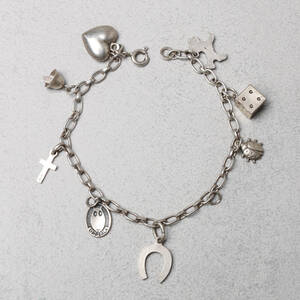 ARMBAND, silver, berlocker