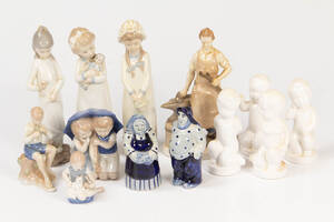 Samling porcelænsfigurer, spansk producent og Søholm 13