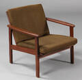 Dansk møbelproducent. Lænestol, teaktræ, 1960erne