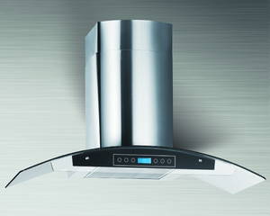 Emhætte væghængt i stål