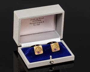 Par manchetknapper 14 kt. guld 9,7 gr. 2