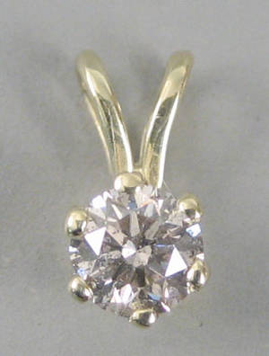 Solitairevedhæng. Ca. 0.50 ct