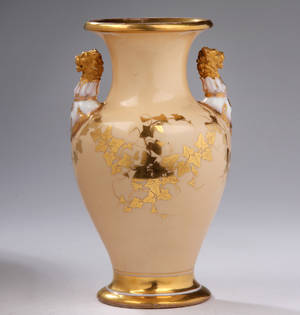 BG løvevase af porcelæn 1800-tallet