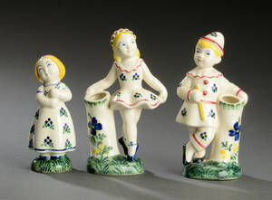Herluf Jensenius for Aluminia. Tre børnehjælpsdagsfigurer 3 