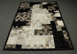 Patchwork tæppe. 160 x 230 cm.
