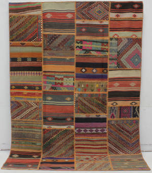 Kelim, Patchwork, Handsydd, 278x200