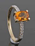 Diamond  citrine ring