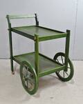 Serveringsvagn, trä, grön
