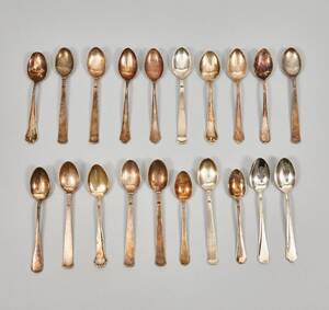 Kaffeskedar, 20 st. silver