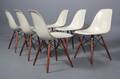 Charles Eames 1907- 1978. Sæt på seks skalstole, beige 6