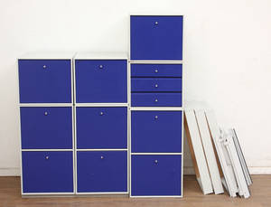 Peter J. Lassen f. 1930. 6 Montana arkivmoduler, 1 skuffemodul og sokler 12