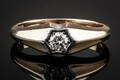 Brillantring af guld og hvidguld 14 kt., 0.19 ct. Ca. 1960.