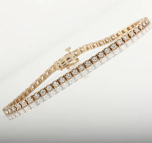 Brillantarmbånd af 14 kt. guld, i alt ca. 2.00 ct