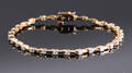 Armbånd af guld 14 kt med brillanter i alt ca 1.01 ct.