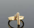 Mads Ziegler, ring model Barres med brillant på ca. 0.03 ct. 14 kt. guld