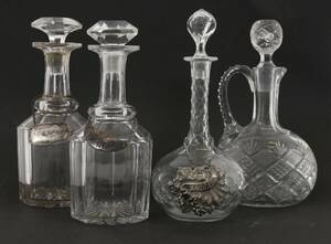 Karaffer med propp 4st, bl.a. 1800-tal