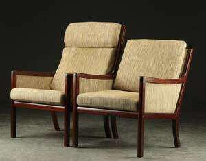 Ole Wanscher. Par lænestole, mahogni 2