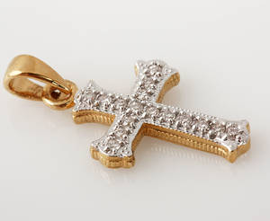 Brillantvedhæng af 18 kt. guld og hvidguld