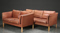 Tre-pers. sofa, to-pers. sofa, læder 2