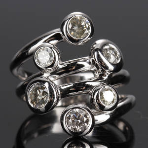 Diamantring, ca. 0.95 ct