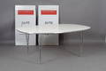Piet Hein 1905-1996  Bruno Mathsson 1907-1988. Super Ellipse spisebord med to tillægsplader, Model B619