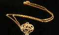 14kt heart shape necklace in gold 