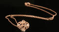 14kt heart shape necklace in gold 
