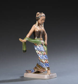 Dahl Jensen, figur af porcelæn Javanesisk danserinde 